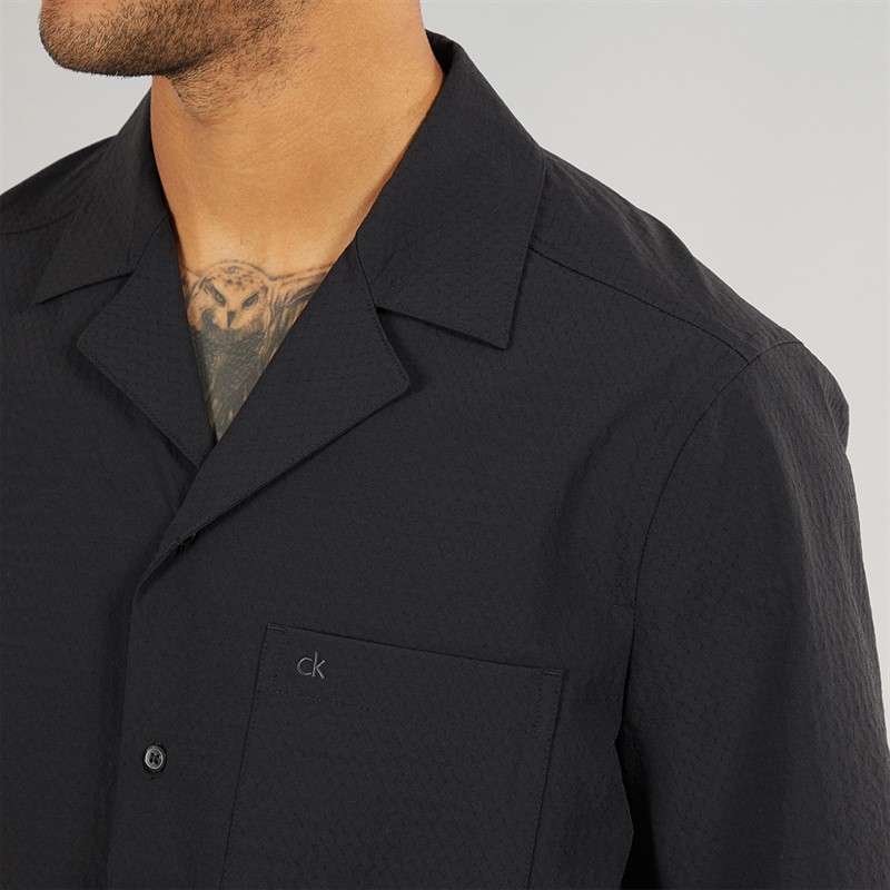 Calvin Klein Mens Short Sleeve Shirt PVH Black