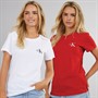 Calvin Klein Jeans Womens Two Pack T-Shirts Deep Magma/Brilliant White