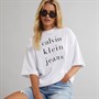Calvin Klein Jeans Womens Logo T-Shirt Brilliant White