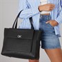 Calvin Klein Womens Medium Shopper CK Black