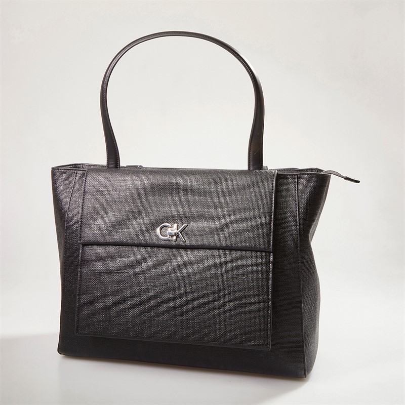 Calvin Klein Womens Medium Shopper CK Black