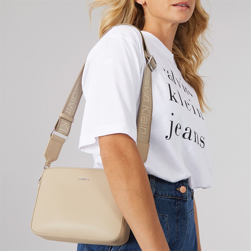 Calvin Klein Womens Small Crossbody Bag Crockery