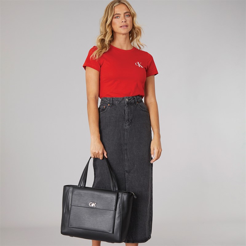 Calvin Klein Womens Medium Shopper  Black