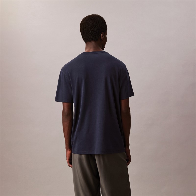 Calvin Klein T-shirt Homme Supima Poitrine Bleu Saphir Foncé