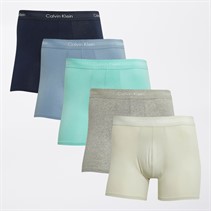 Calvin Klein lot de 5 boxers Homme - Délavé/Denim délavé/Teinte cellulaire/Gris Chiné/Bleu Beau
