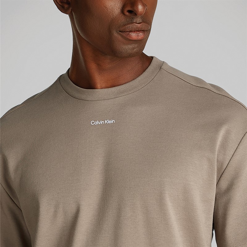 Calvin Klein Heren Nano Logo Interlock T-Shirt Fossil