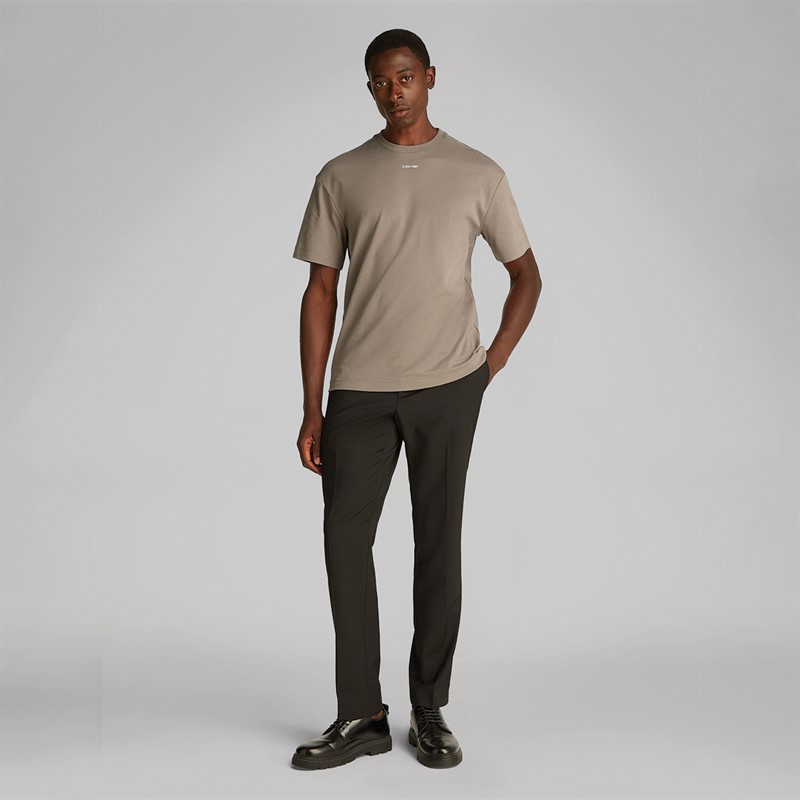 Calvin Klein Heren Nano Logo Interlock T-Shirt Fossil