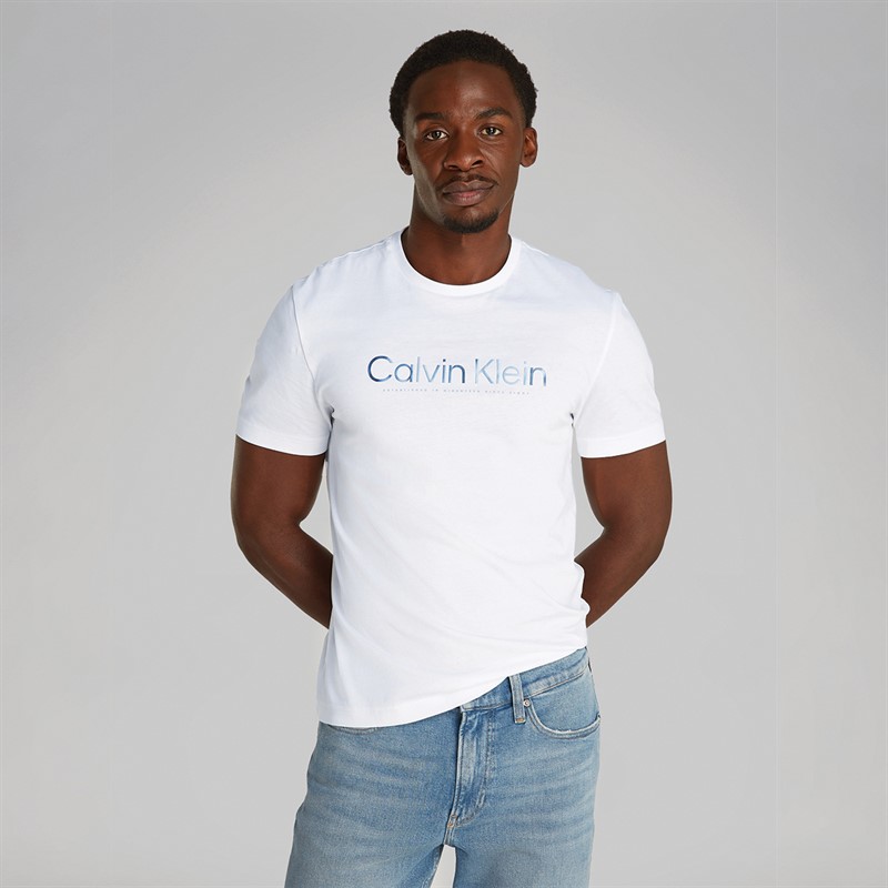 Calvin Klein T-shirt Logo Homme Blanc Vif