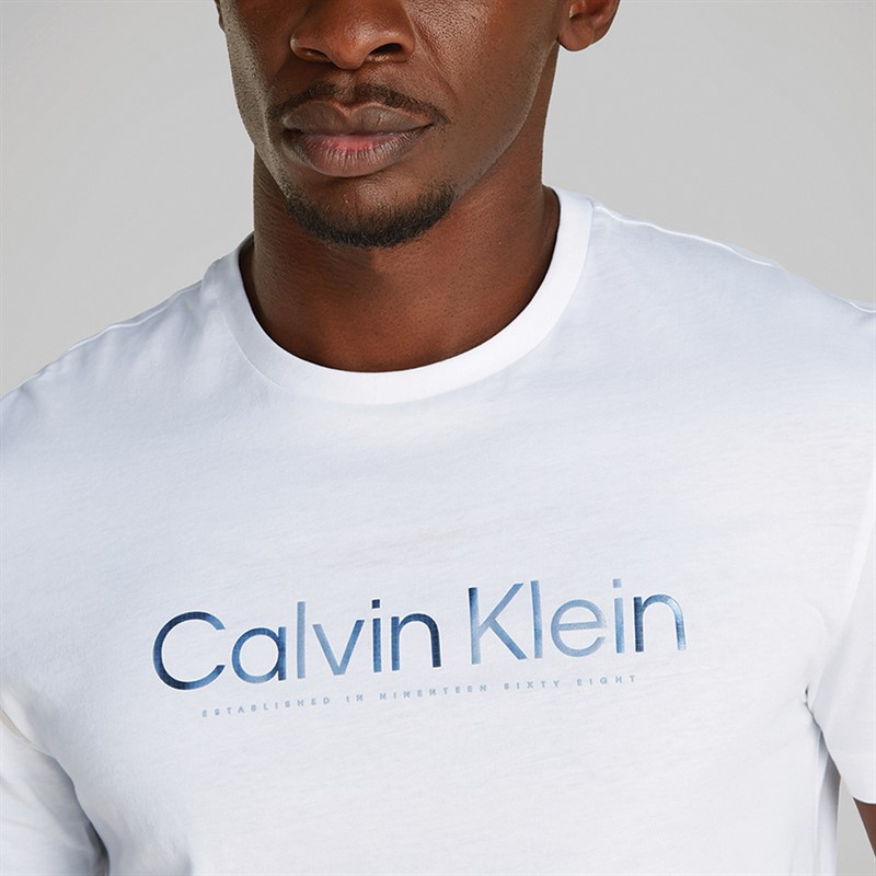 Calvin Klein T-shirt Logo Homme Blanc Vif