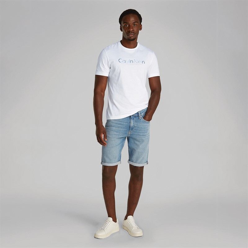 Calvin Klein T-shirt Logo Homme Blanc Vif