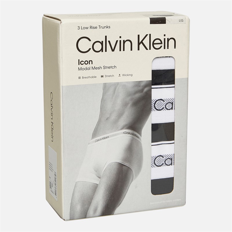 Calvin Klein Herren 3er-Pack Hüft Tief sitzende Boxershorts Schwarz / Schwarz / Schwarz