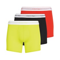 Calvin Klein lot de Trois Boxers Homme - Cendré/Noir/Lime Kewl