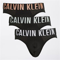 Calvin Klein Mens Three Pack Hip Briefs PP Punch/White/Moonl Jade Lgs