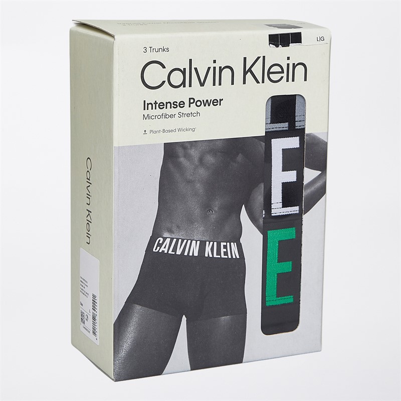 Calvin Klein Mens Three Pack Boxer Trunks Misty Grey/White/Blossom Grey Lgs