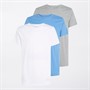 Calvin Klein Mens Short Sleeve Crew Neck Three Pack T-Shirts White/Grey Heather/Glacier