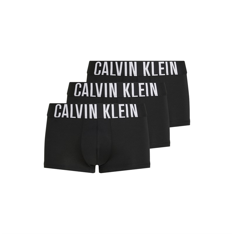 Calvin Klein Mens Three Pack Low Rise Boxer Trunks Carnival Black/White/Misty Grey Lgs