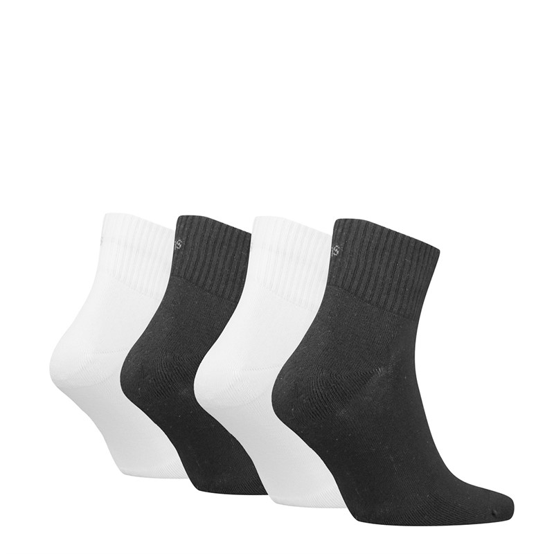 Calvin Klein Mens Four Pack Badge Socks Black Combo