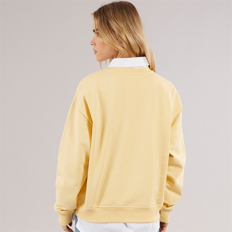 Calvin Klein Womens Archive Logo Sweatshirt Sunlight