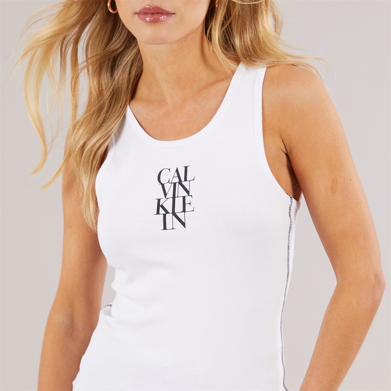 Calvin Klein Womens Cotton Vest Brilliant White