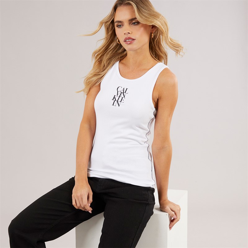 Calvin Klein Womens Cotton Vest Brilliant White