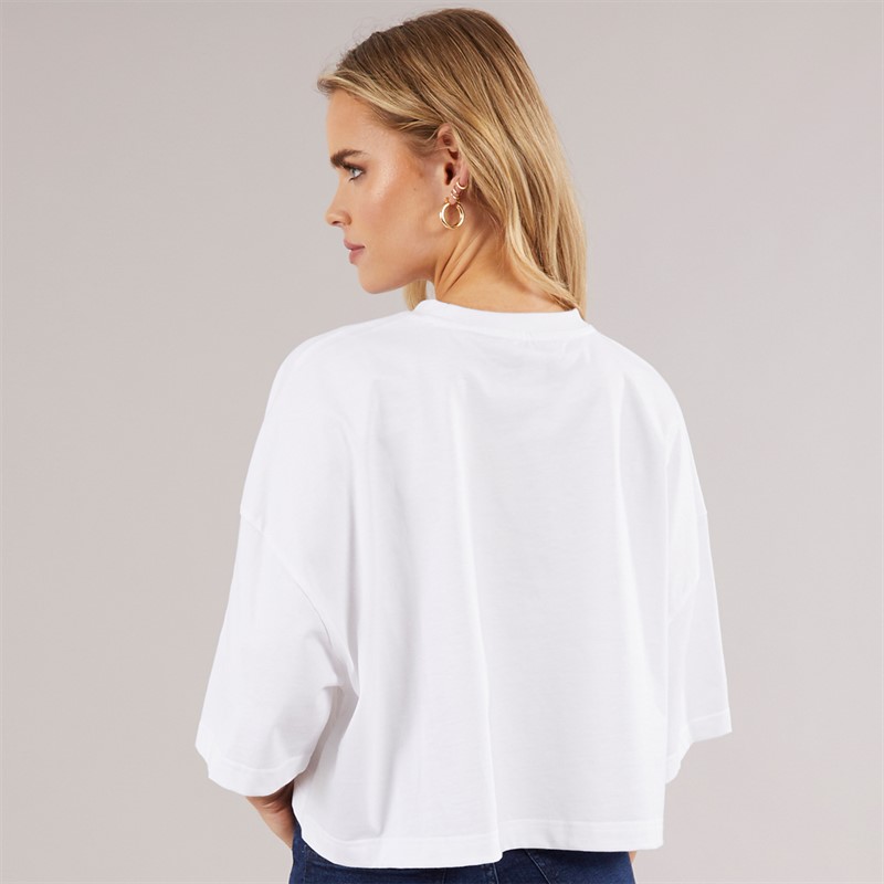 Calvin Klein Womens Cropped T-Shirt Brilliant White