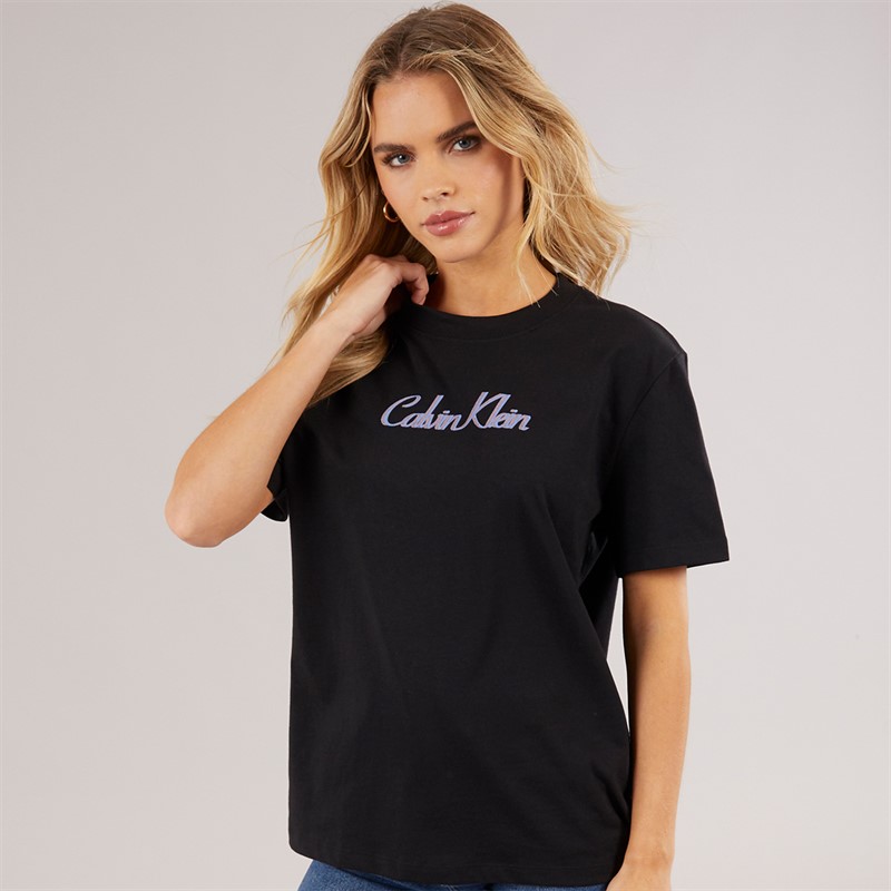 Calvin Klein Womens Classic Logo T-Shirt Black