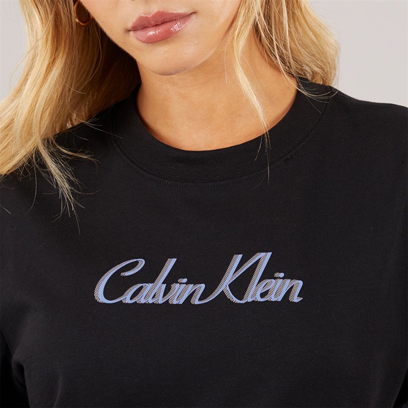 Calvin Klein Womens Classic Logo T-Shirt Black