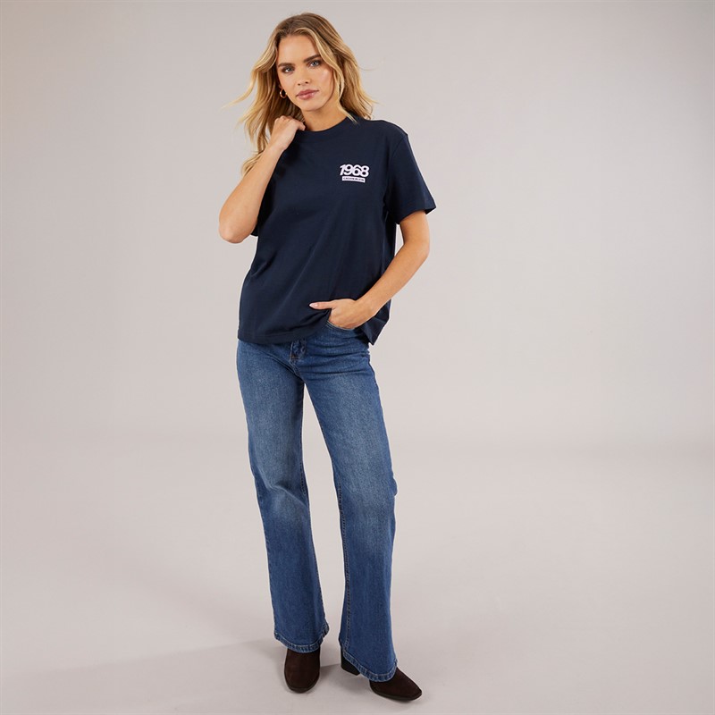 Calvin Klein Womens Classic Logo T-Shirt Dark Sapphire