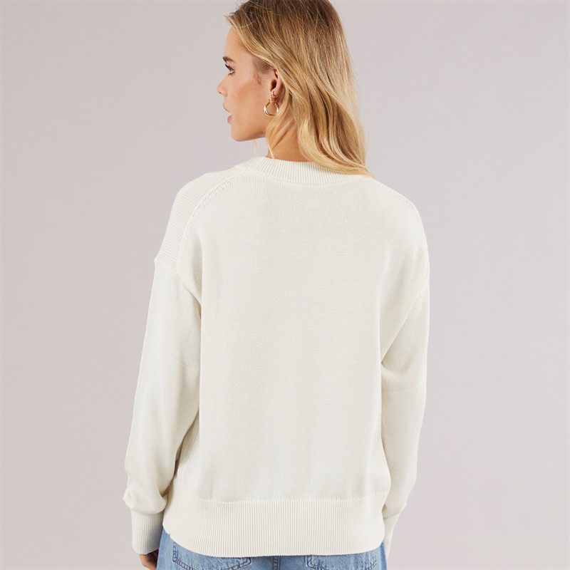 Calvin Klein Womens Cotton Graphic Sweatshirt Tofu