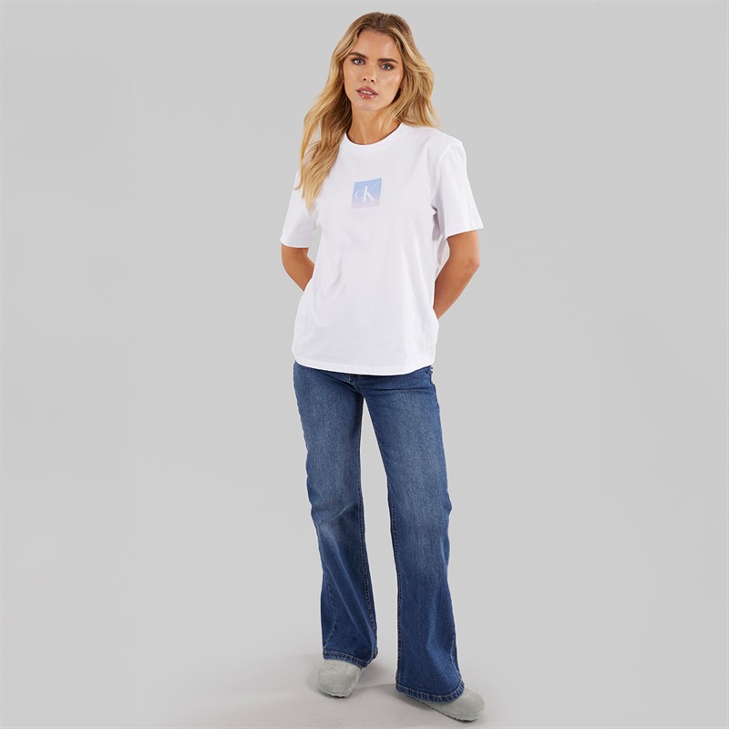 Calvin Klein Womens Classic Fit T-Shirt Brilliant White