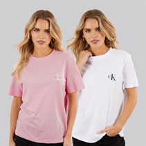 Calvin Klein Womens Logo Two Pack T-Shirts Fairy Tale