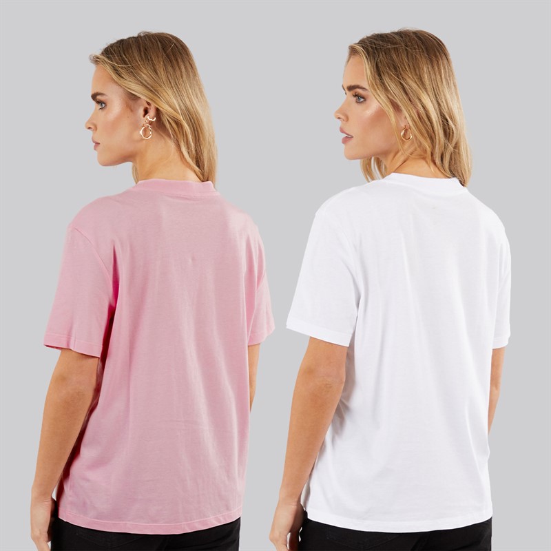 Calvin Klein Womens Logo Two Pack T-Shirts Fairy Tale