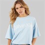 Calvin Klein Womens Graphic T-Shirt Cool Blue