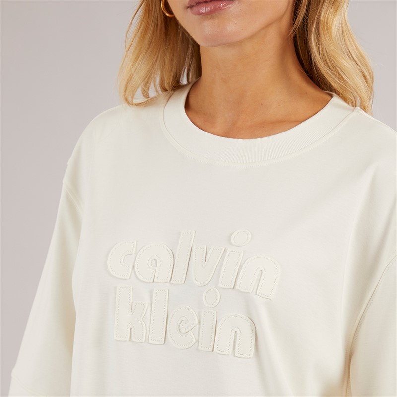 Calvin Klein Womens Oversized T-Shirt Tofu
