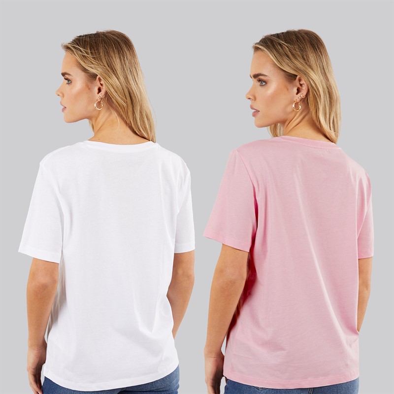 Calvin Klein Womens Logo Two Pack T-Shirts Fairy Tale