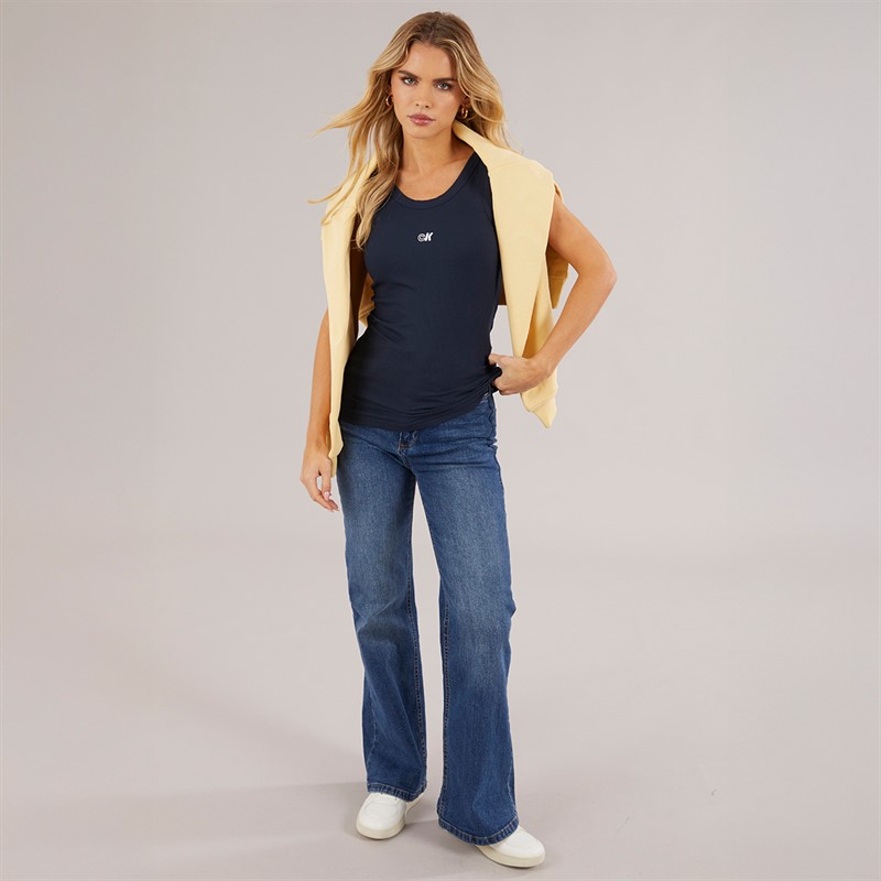 Calvin Klein Womens Modal Rib Vest Dark Sapphire