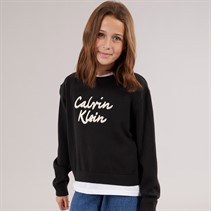 Calvin Klein Girls Logo Jumper Ck Black