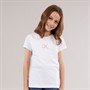 Calvin Klein Girls Glitter CK T-Shirt Bright White