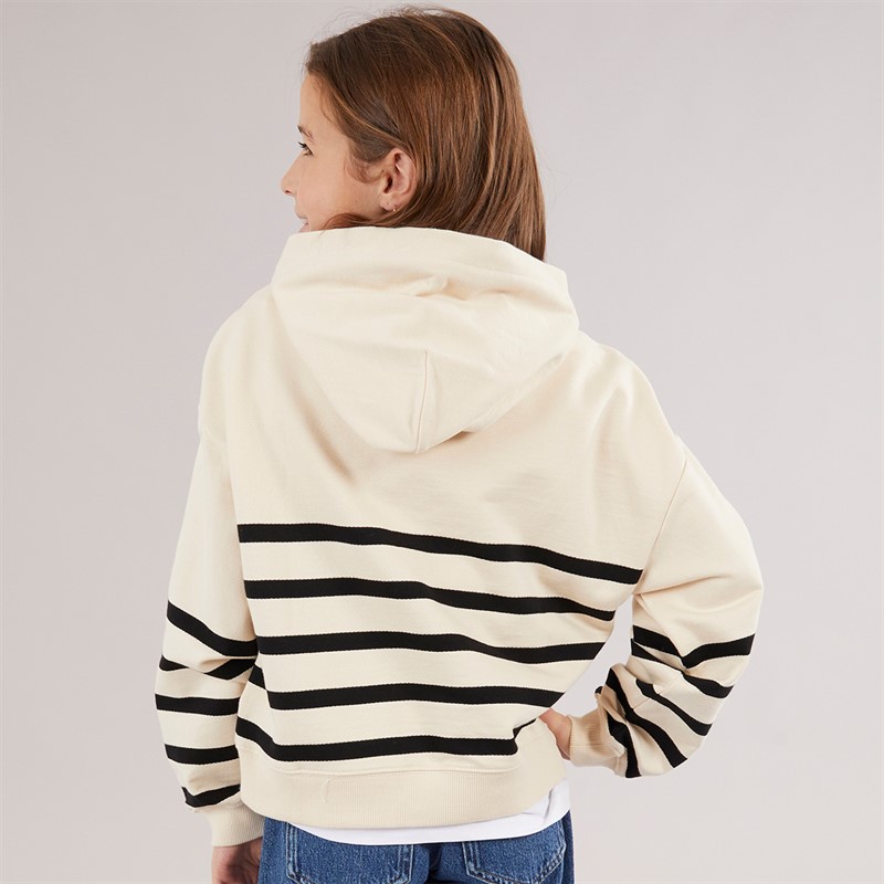 Calvin Klein Girls Hoodie White Cap Gray/CK Black White Cap Gray/ Ck Black