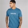 Calvin Klein Mens Tape Graphic T-Shirt Bluesteel
