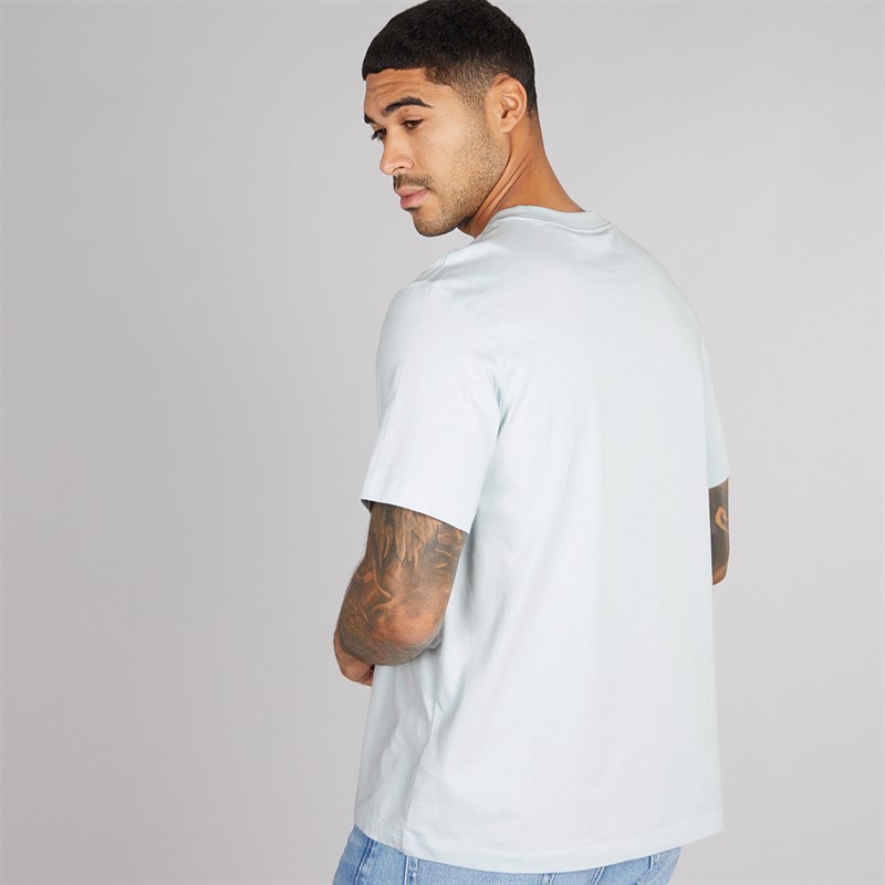 Calvin Klein Mens Chain Stitch T-Shirt Glacier Lake