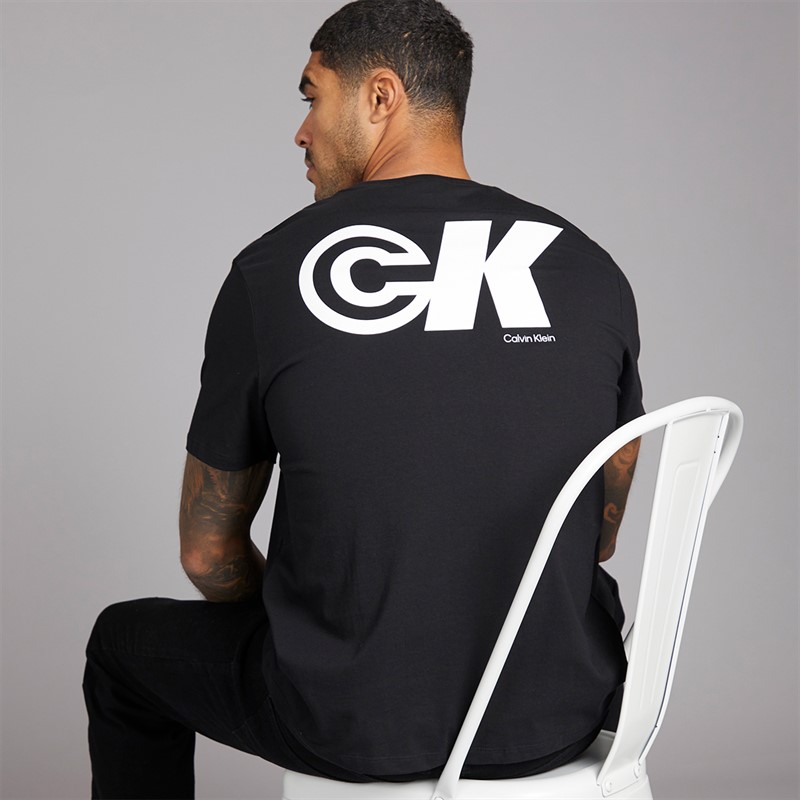 Calvin Klein Mens Logo Graphic T-Shirt Black