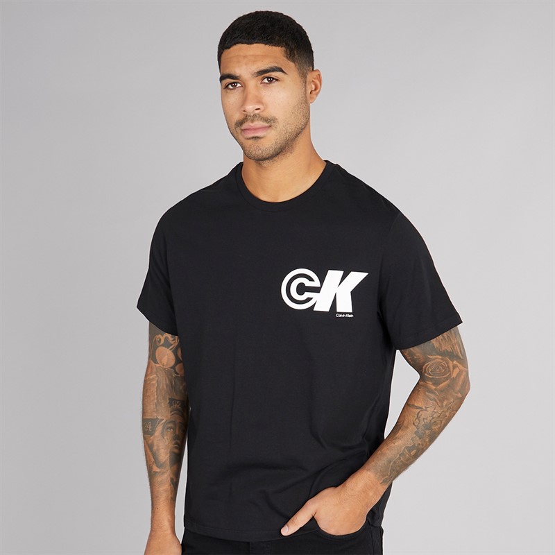 Calvin Klein Mens Logo Graphic T-Shirt Black