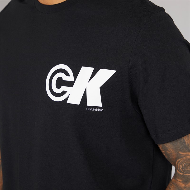 Calvin Klein Mens Logo Graphic T-Shirt Black