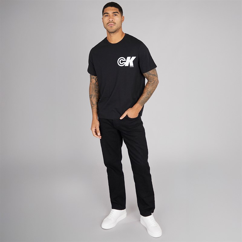 Calvin Klein Mens Logo Graphic T-Shirt Black