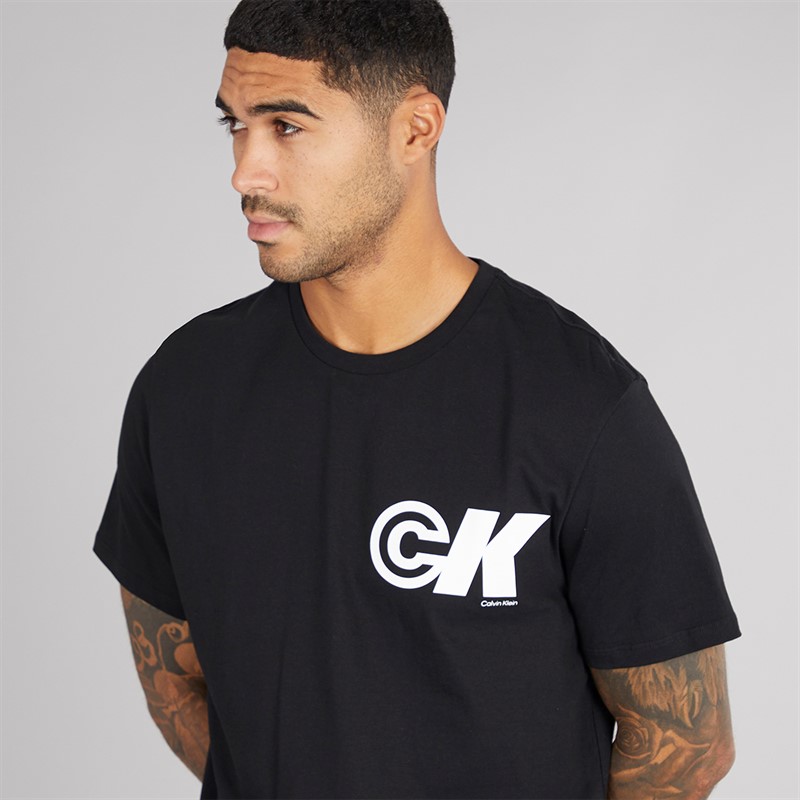 Calvin Klein Mens Logo Graphic T-Shirt Black
