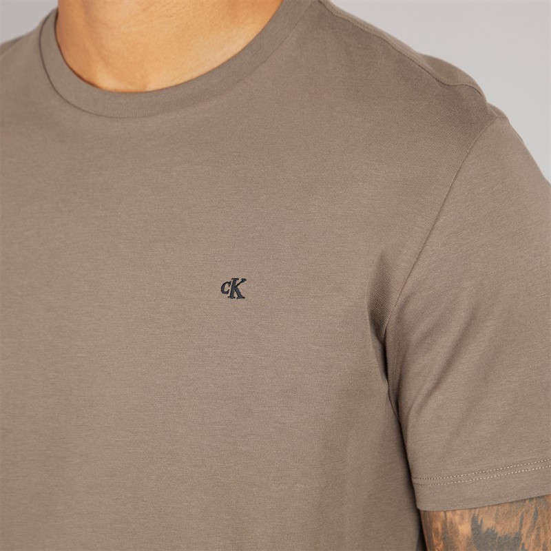 Calvin Klein Mens Solid Crewneck T-Shirt Morel