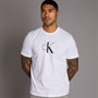 Calvin Klein Mens Center Monogram T-Shirt Brilliant White