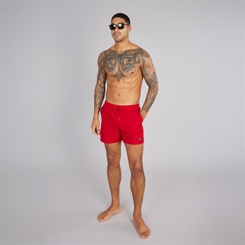 Calvin Klein Mens Drawstring Swim Shorts Quaint Berry