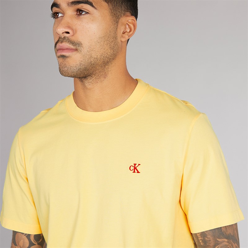 Calvin Klein Mens Easy Monogram T-Shirt Sunlight